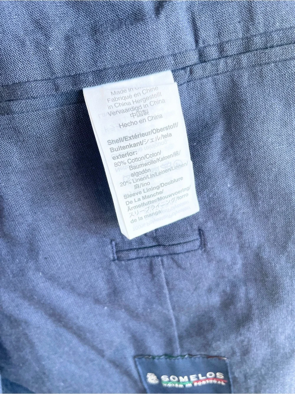 J Crew Mens Blazer Ludlow Unlined Somelos 44R Slim Navy Linen Cotton Summer